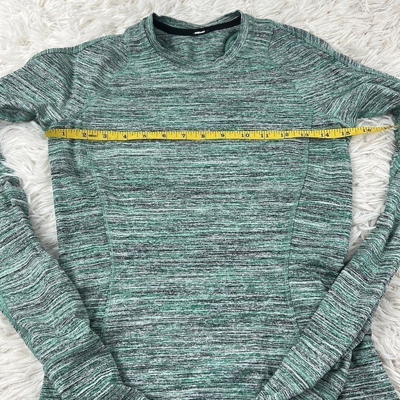 Lululemon Runderful Long Sleeve Space Dye Camo Forage Teal Black / Black - Picture 2 of 6